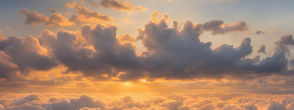 夕焼けの雲海