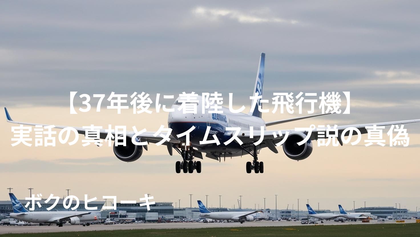 こちらに向かって着陸態勢の旅客機