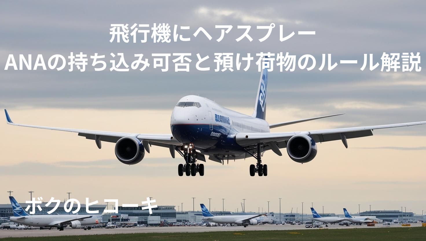 着陸態勢の旅客機