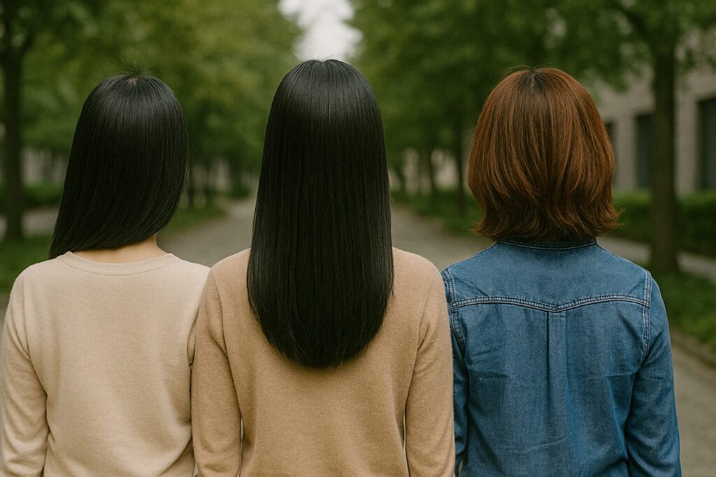 3人の女性の後ろ姿