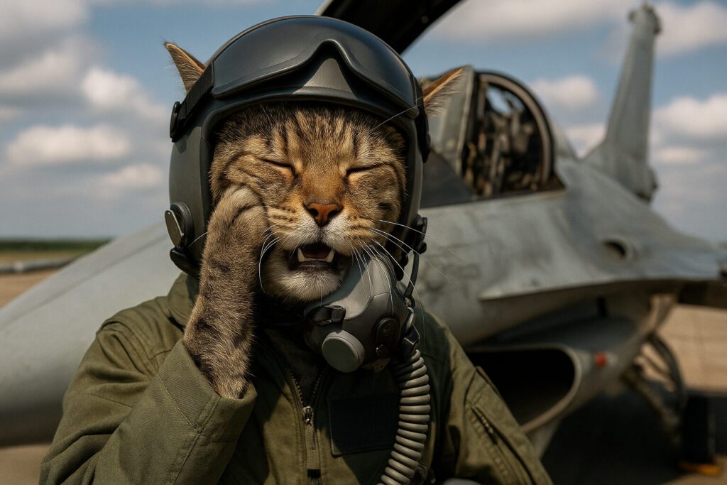 虫歯が痛い猫の戦闘機パイロット