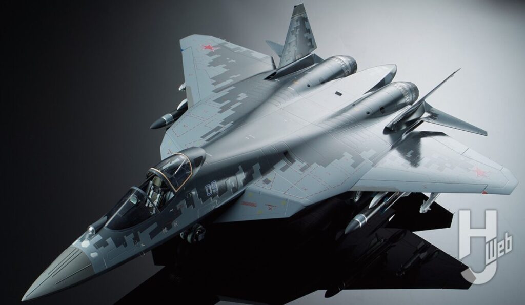 ディスプレイされた戦闘機の模型