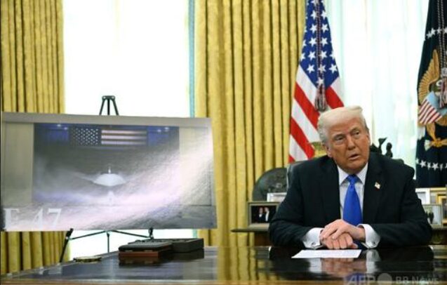 インタビューに答える大統領