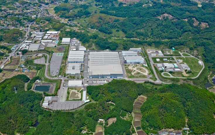 大工場の俯瞰 航空写真