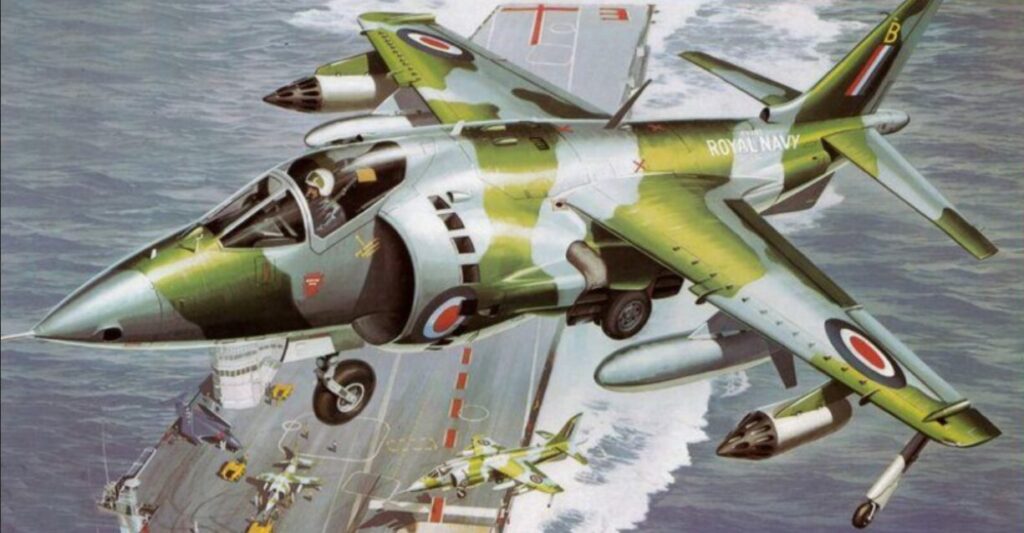 戦闘機プラモデルのイラスト