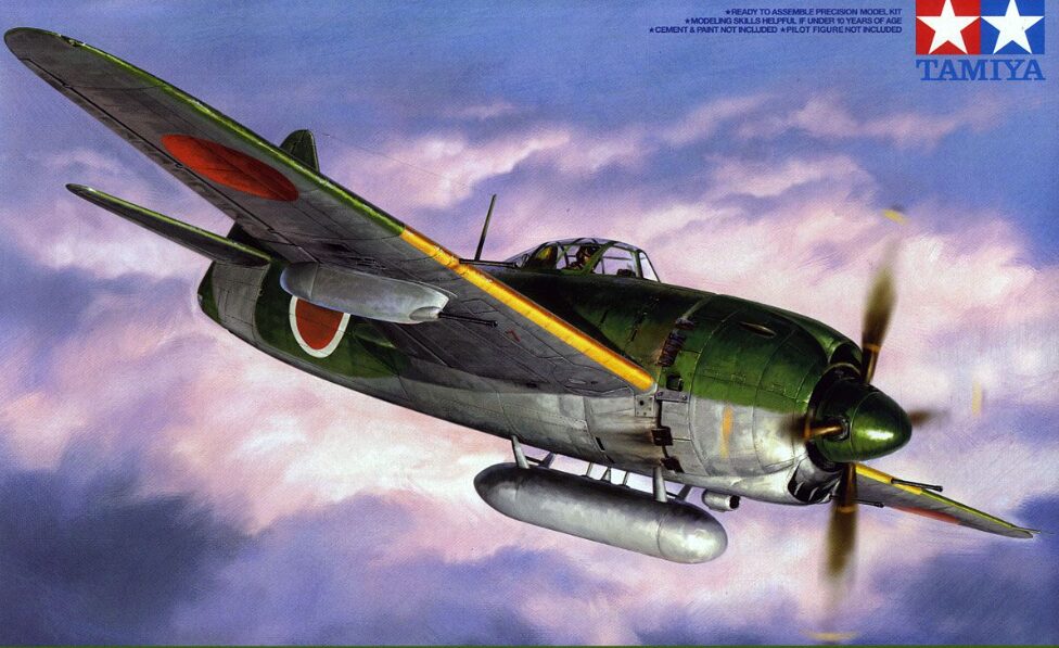 降下するレシプロ戦闘機のイラスト
