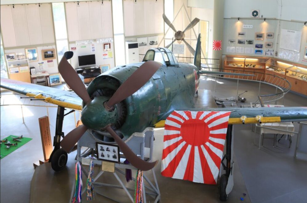 展示中のレシプロ戦闘機