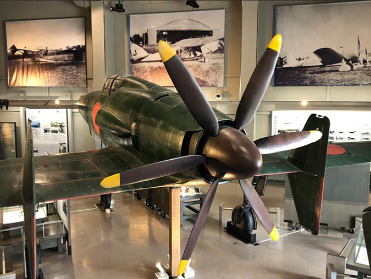 展示中のレシプロ戦闘機