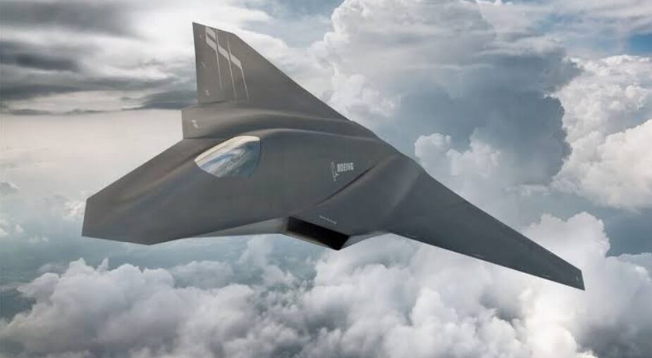 飛行中の未来の戦闘機