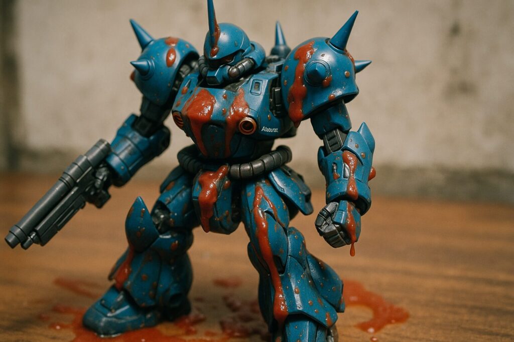 ケチャップがかかってしまったガンプラ