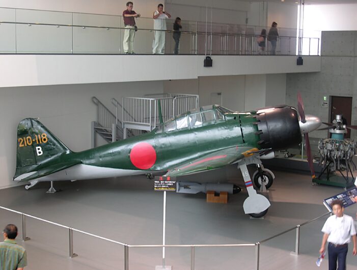 展示中のレシプロ戦闘機