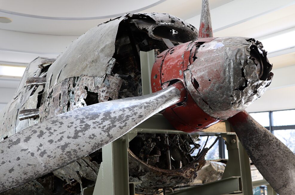 レシプロ戦闘機の残骸