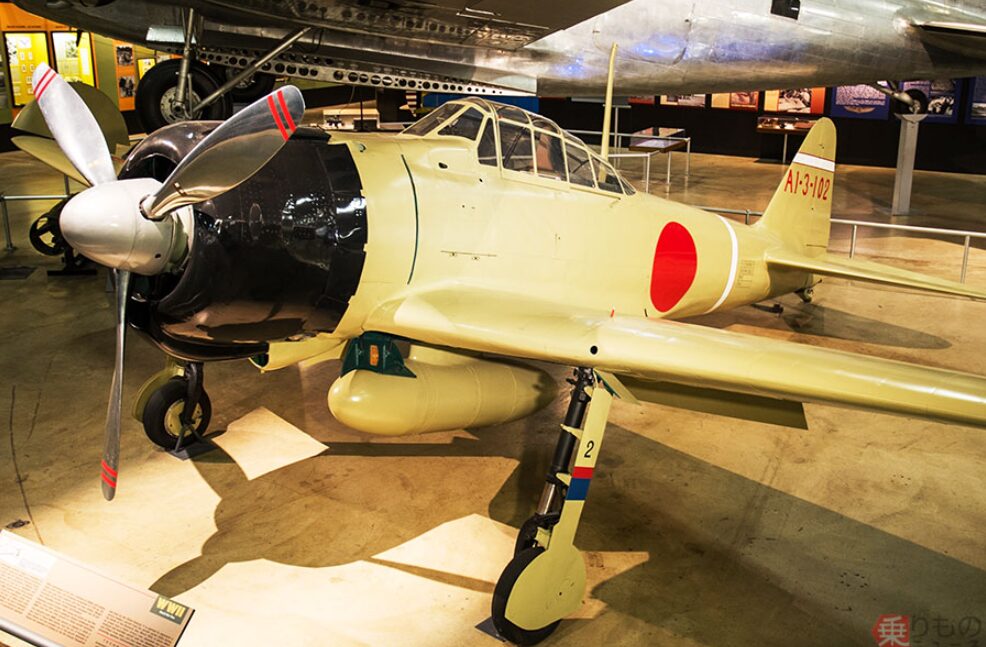 博物館に展示中のレシプロ戦闘機
