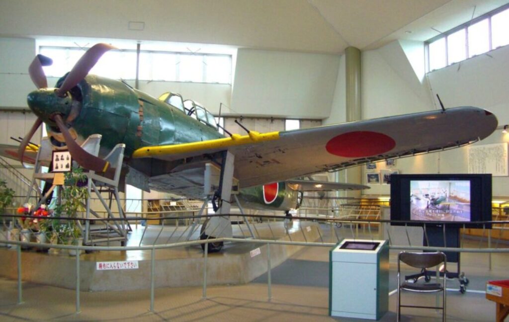 展示中のレシプロ戦闘機