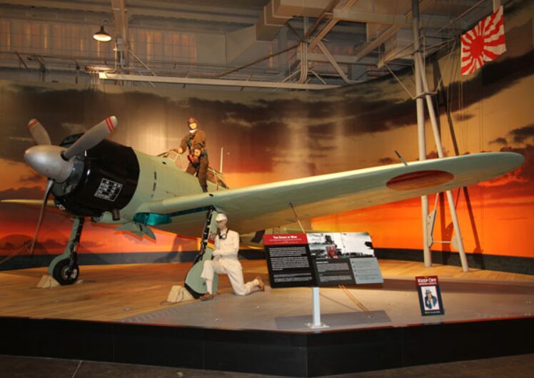 展示中のレシプロ戦闘機