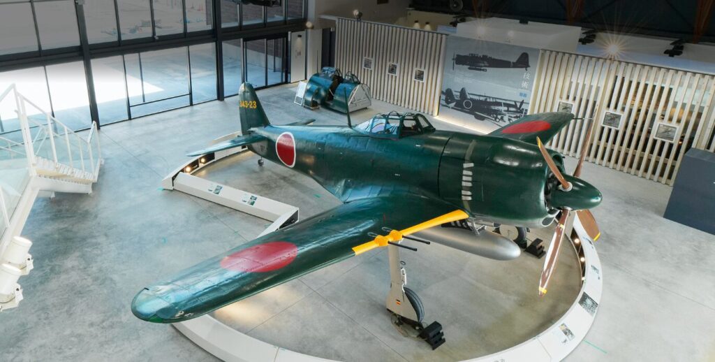 展示中のレシプロ戦闘機