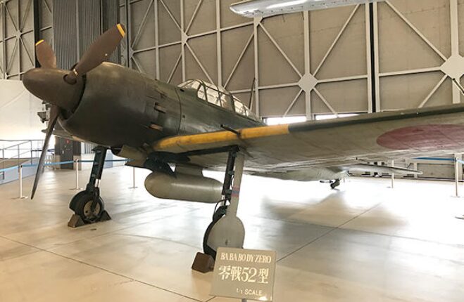 展示中のレシプロ戦闘機