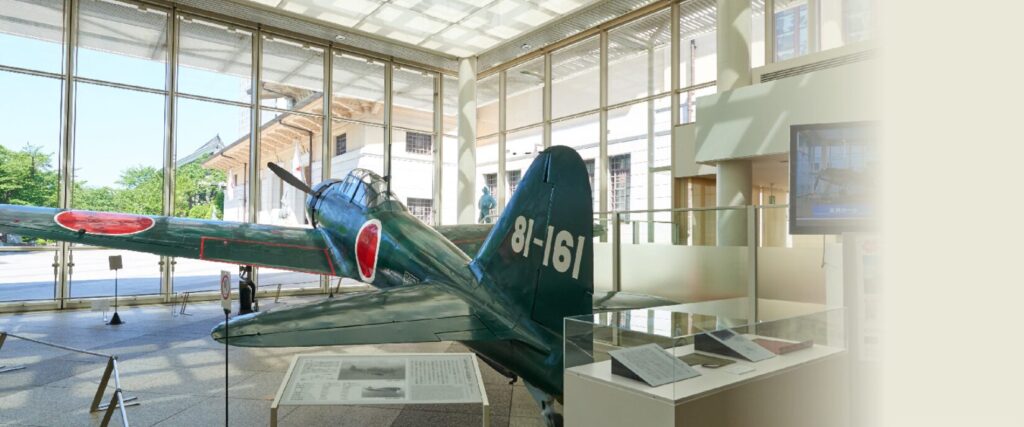 展示中のレシプロ戦闘機