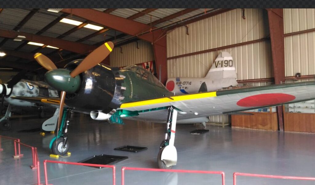 展示中のレシプロ戦闘機