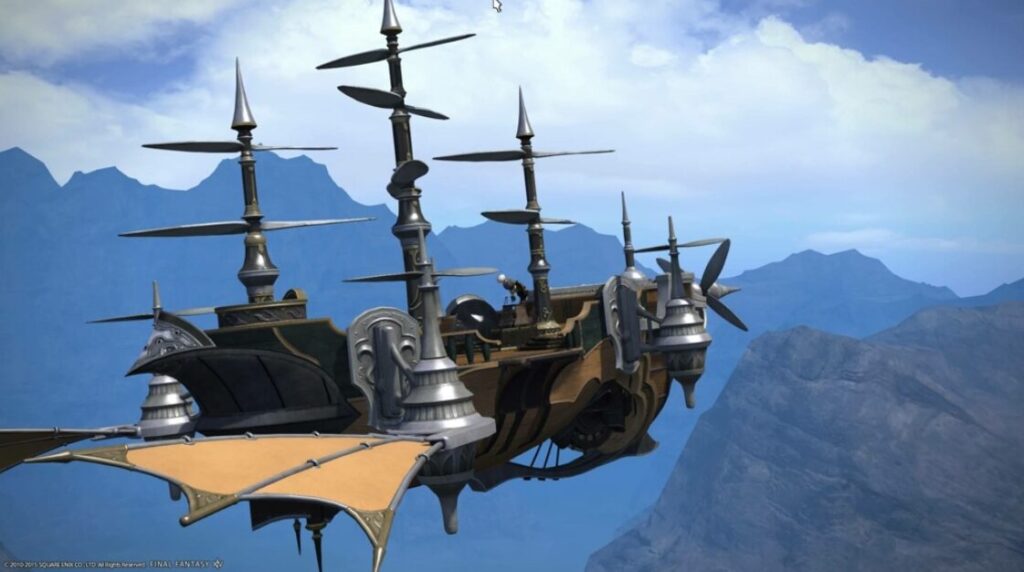 ゲーム画面の飛空艇