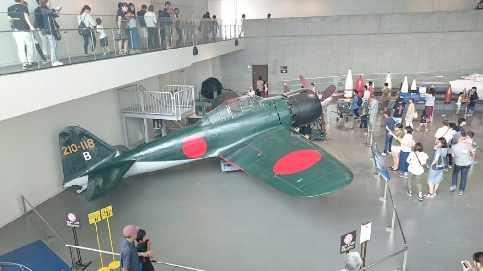 展示中のレシプロ戦闘機