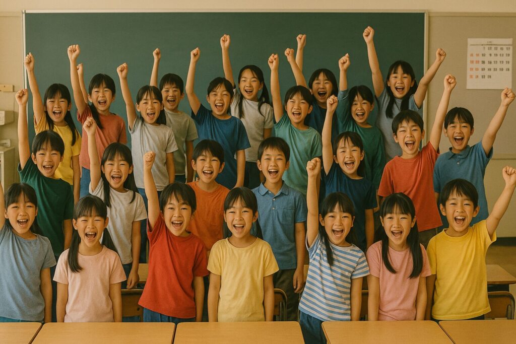 全員元気な日本の小学校の一クラス