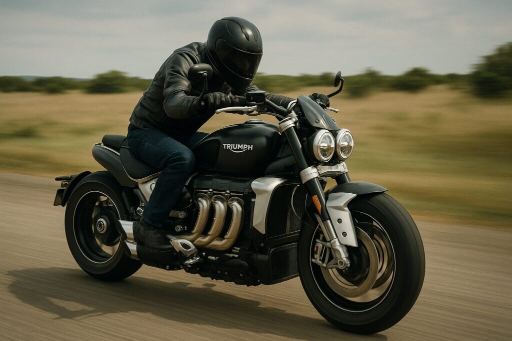 疾走するトライアンフ ロケット3