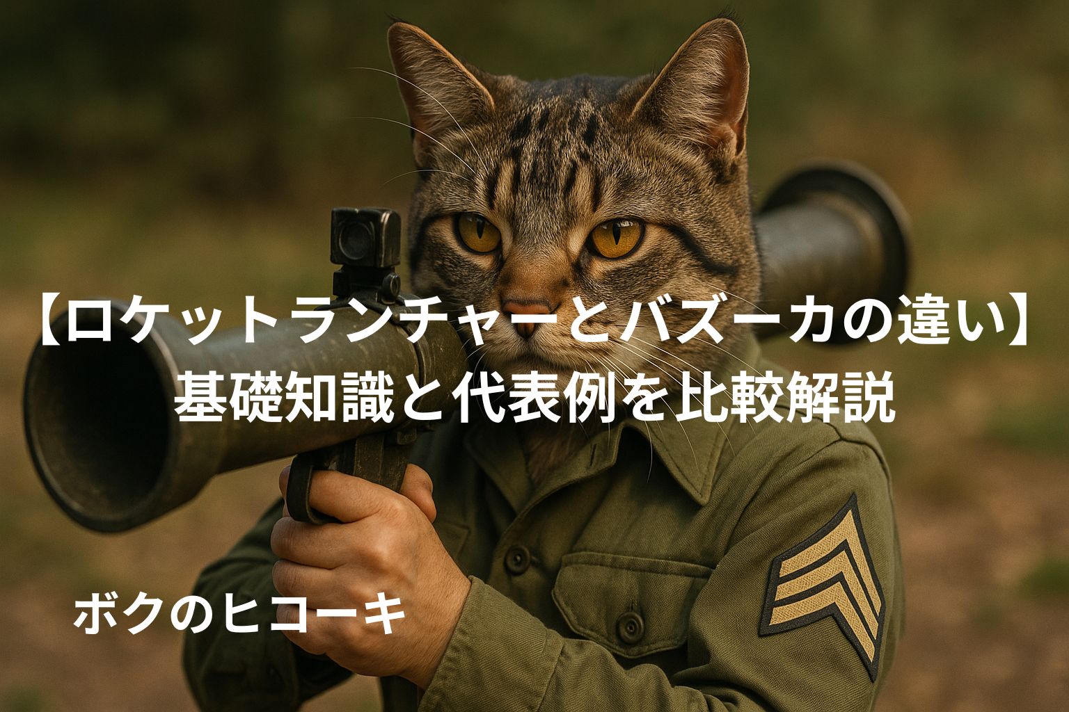 バズーカを構える猫の軍曹