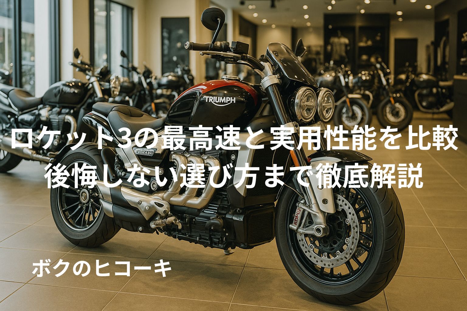 ショールームのトライアンフ ロケット3