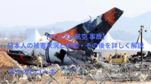 大事故を起こした旅客機の残骸