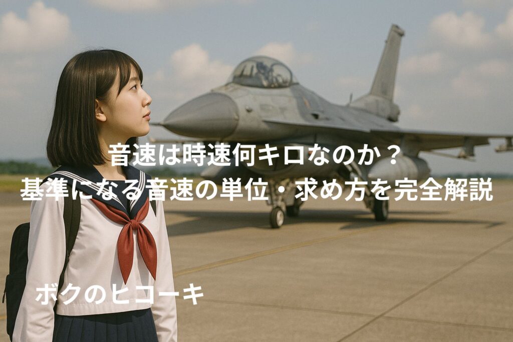 駐機中の戦闘機を見つめる女子高生