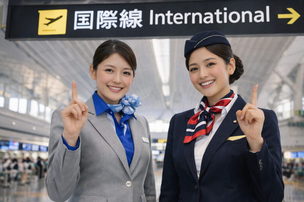 JALとANAの国際線キャビンアテンダント
