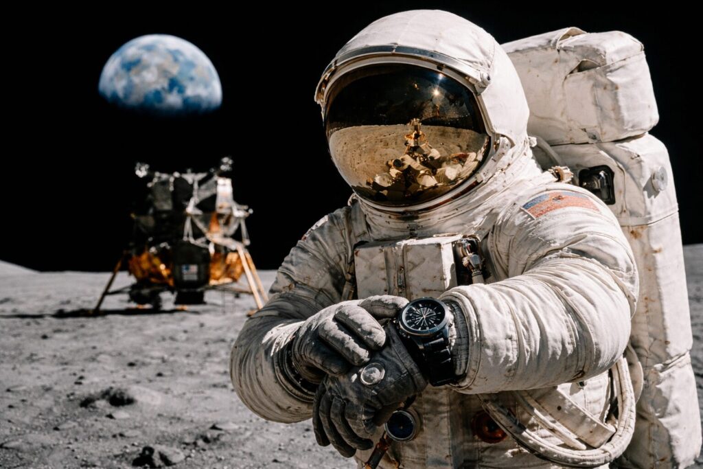 時間が気になる宇宙飛行士