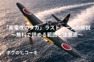 海の上を高速飛行中の紫電改