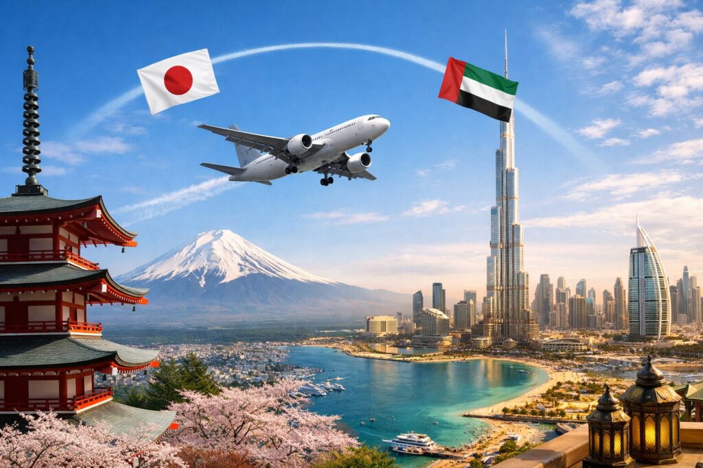 「日本からドバイへ」のイメージ画像