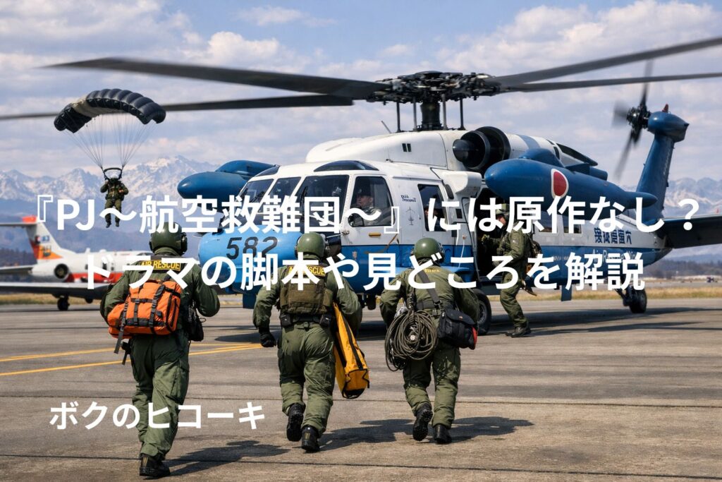 救難ヘリに向かう航空救難団