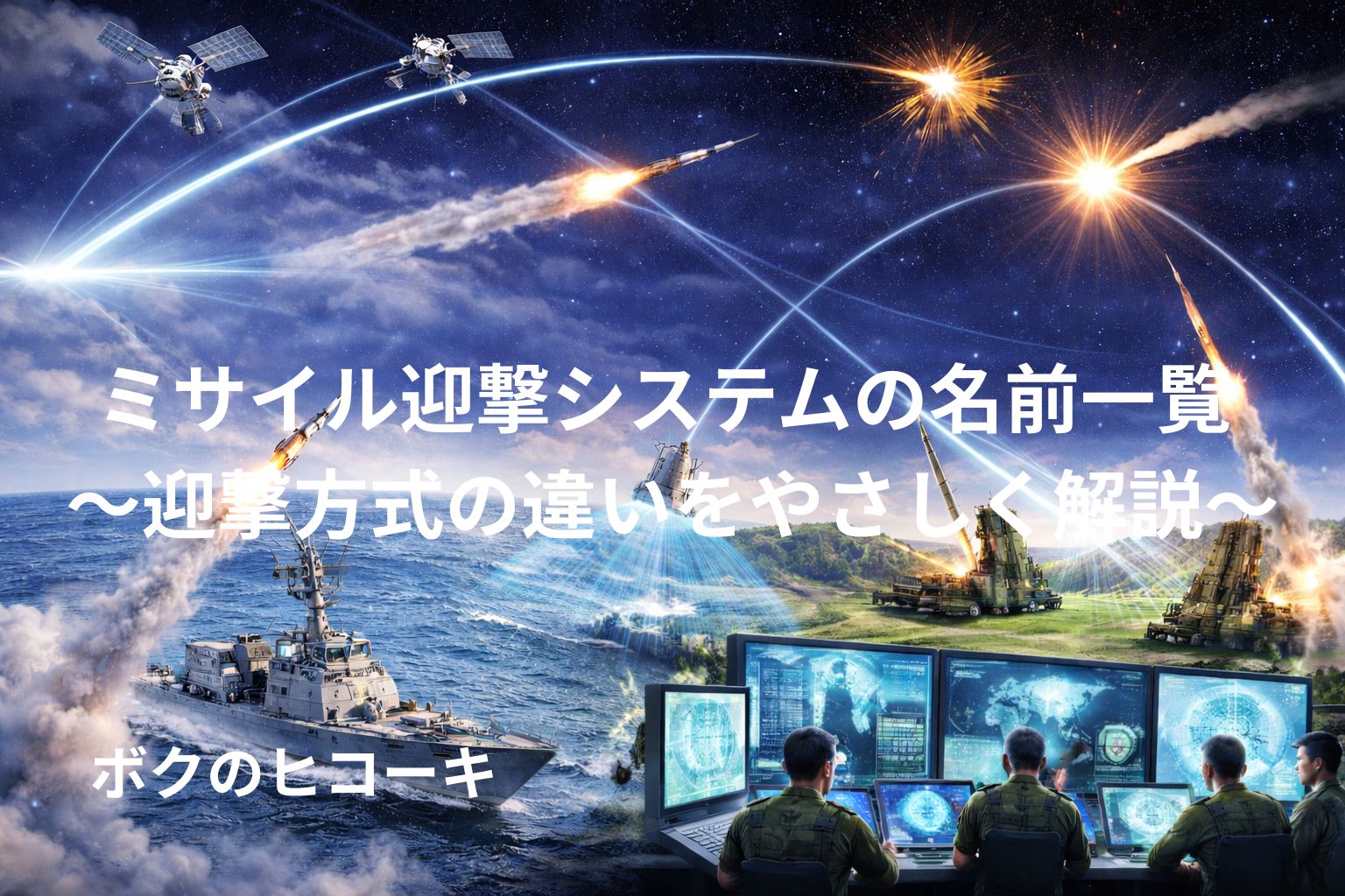 「ミサイル迎撃システム」のイメージ画像とタイトル文字