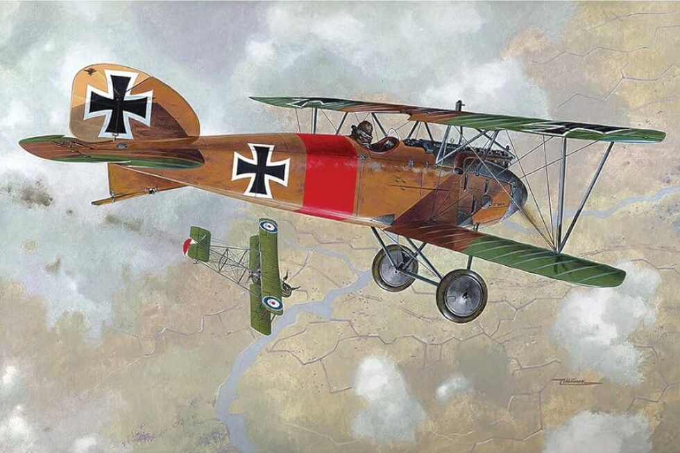 第一次大戦の複葉戦闘機イラスト