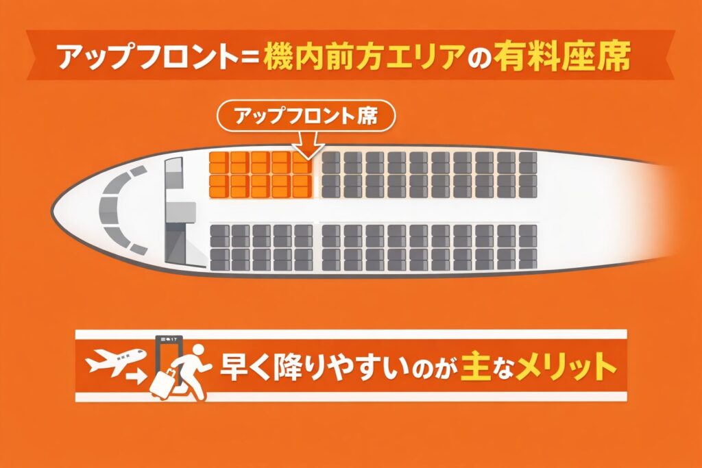 アップフロントシートとは何かの図解