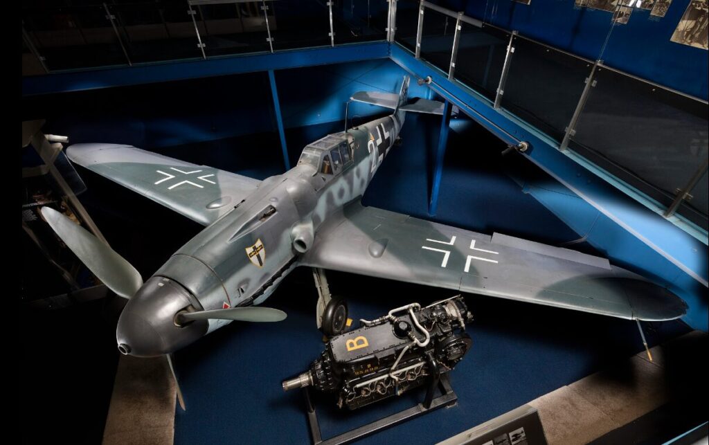 国立航空宇宙博物館に展示中のBf109 G-6メッサーシュミット戦闘機