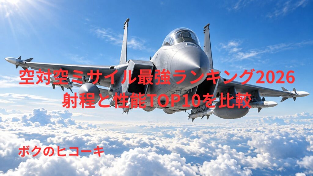 複数種類の空対空ミサイルを搭載して雲海上を飛ぶ戦闘機