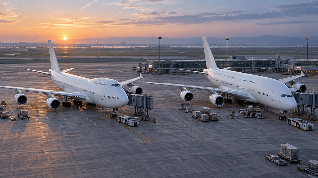 ボーイング747とエアバスA380の機体比較