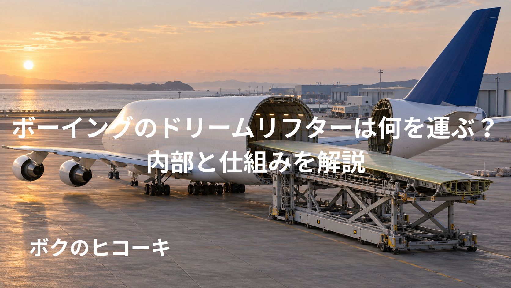 後部を開き大型主翼を積み込むドリームリフター